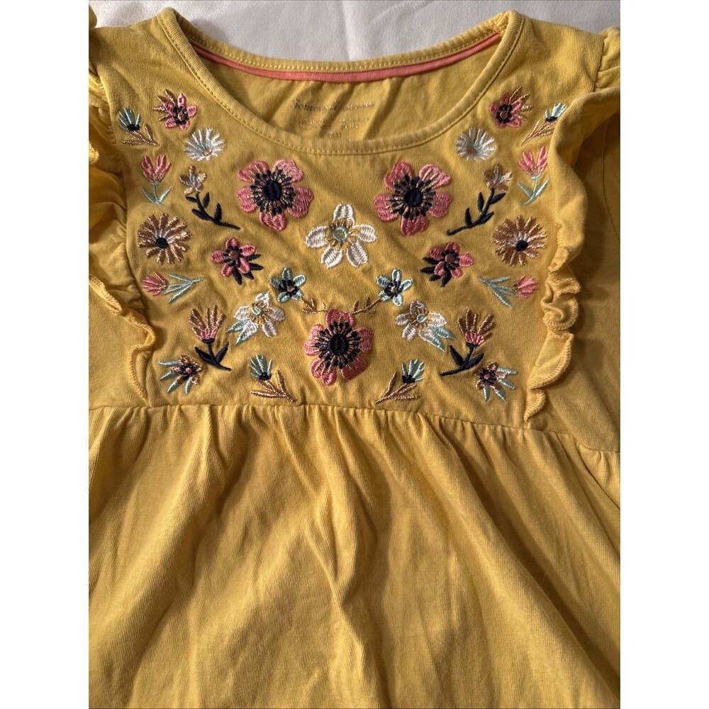 Tommy Bahama Girls Shirt, Yellow Floral, Long Sleeve, RN75343, Girls L(10/12)